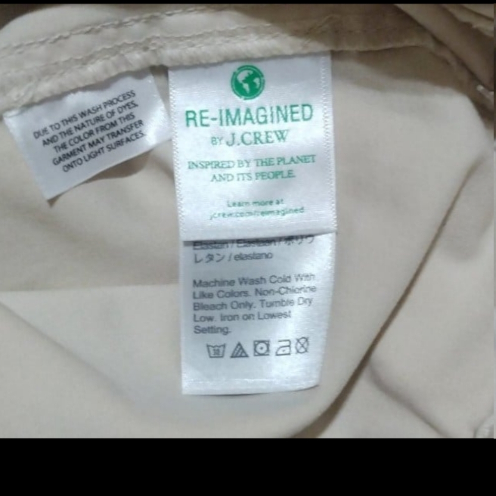 J Crew Pull-On Wide Leg Chino Pants MT sz s/m - Picture 4 of 11